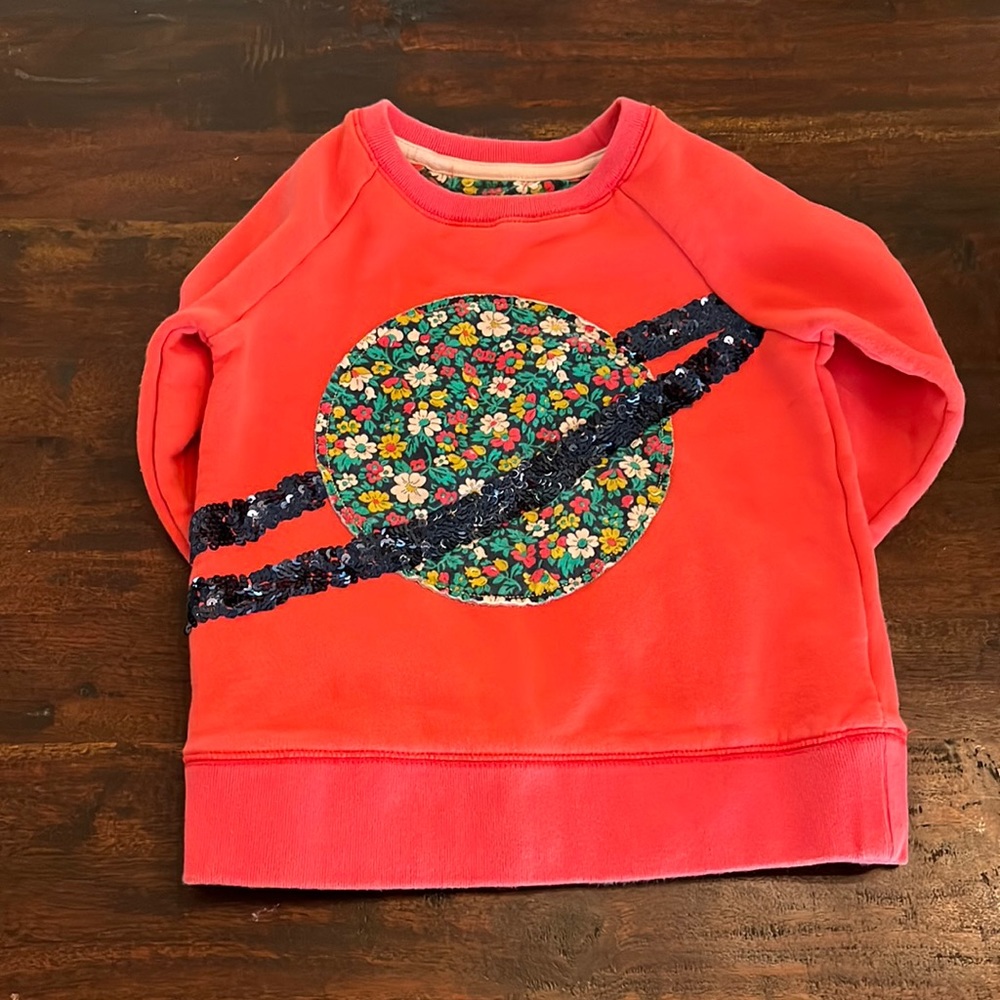 Mini Boden Saturn sequin sweatshirt